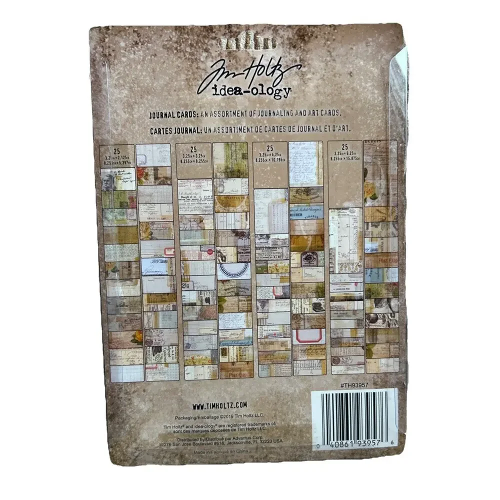 New Sealed Tim Holtz 2019 Idea-ology Journal Cards 100 Pieces TH93957